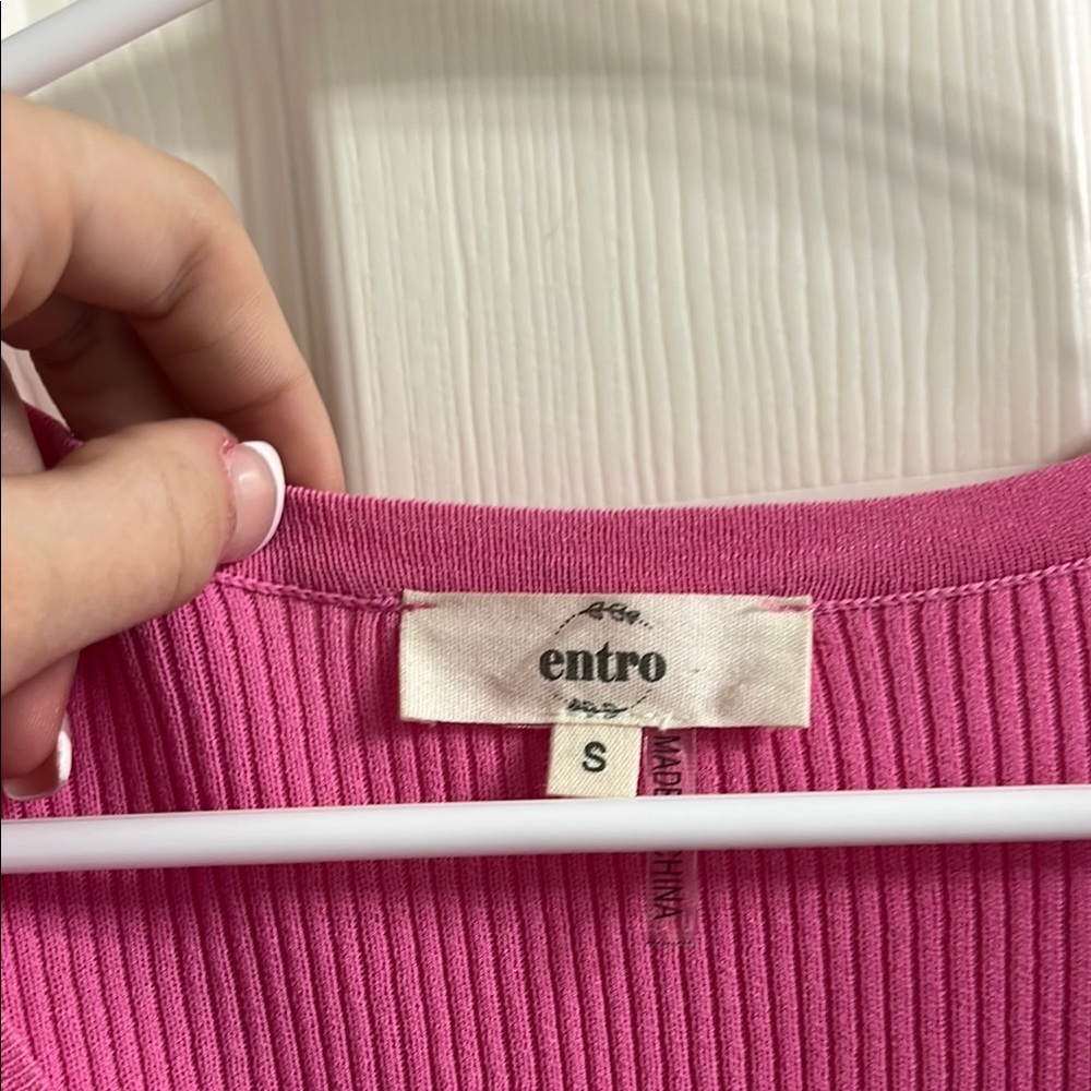 Pink Ruffled Sleeve Top - Picture 2 of 3